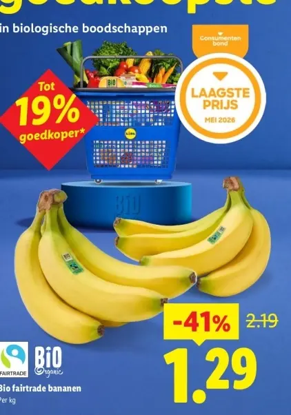 Aanbieding: Bio fairtrade bananen