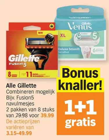 Promotie: Alle Gillette