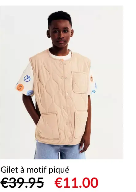 Offre: Gilet à motif piqué