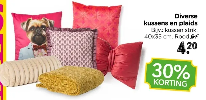 Aanbieding: Diverse kussens en plaids