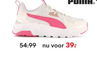 Aanbieding: Puma Trinity Lite meisjes sneakers wit roze