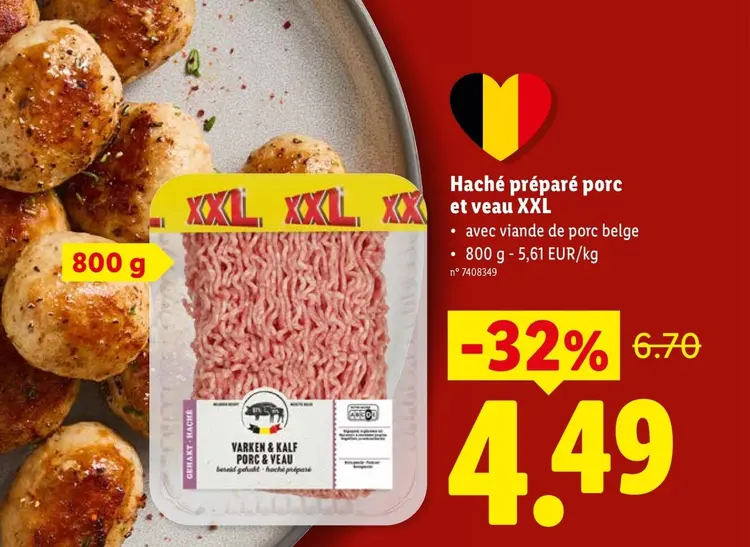 Offre: Haché préparé porc et veau XXL