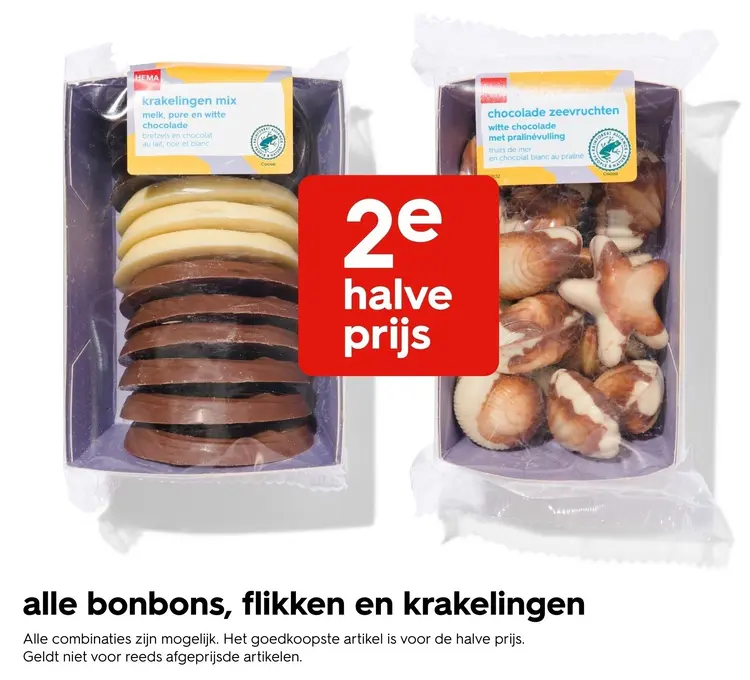 Aanbieding: Alle bonbons, flikken en krakelingen