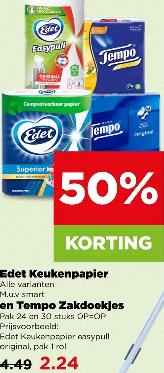 Aanbieding: Keukenpapier en zakdoekjes