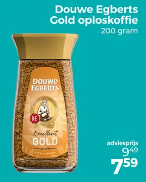 Aanbieding: Douwe Egberts Gold oploskoffie