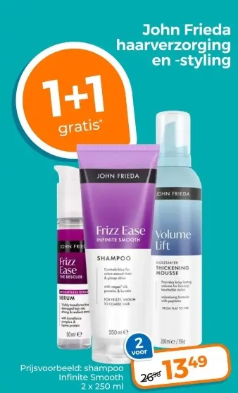 Aanbieding: John Frieda haarverzorging en -styling