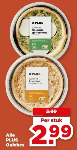 Aanbieding: Alle PLUS Quiches