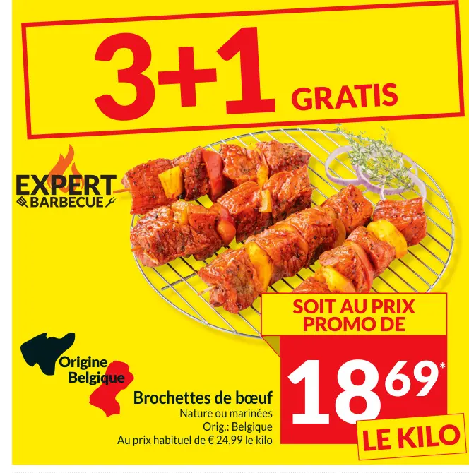 Offre: Brochettes de bœuf
