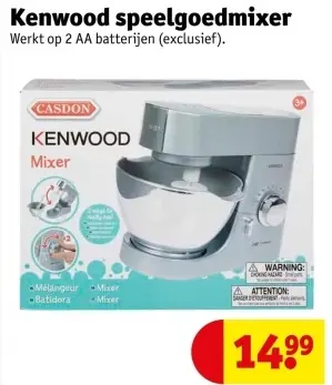 Aanbieding: Kenwood speelgoedmixer