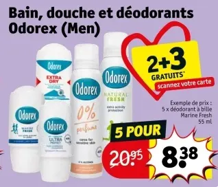 Offre: Bain, douche et déodorants