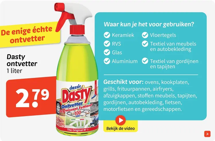 Aanbieding: Dasty ontvetter