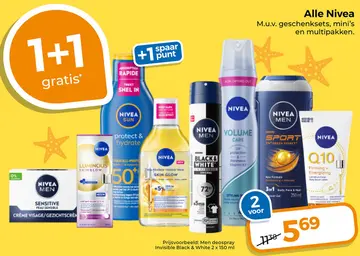 Aanbieding: Men deospray Invisible Black & White