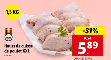 Offre: Hauts de cuisse de poulet XXL