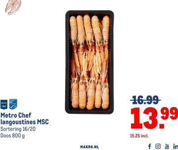 Aanbieding: Metro Chef langoustines MSC