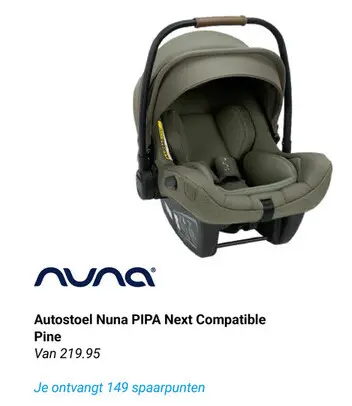 Aanbieding: Autostoel Nuna PIPA Next Compatible Pine