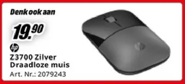 Aanbieding: Z3700 Zilver Draadloze muis