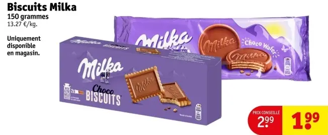 Offre: Biscuits Milka