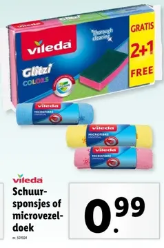 Aanbieding: Schuur-sponsjes of microvezel-doek
