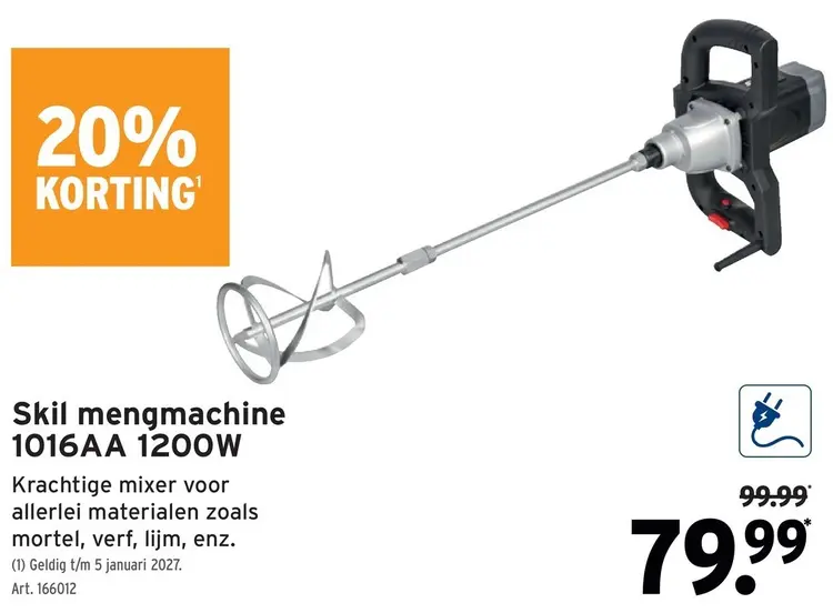 Promotie: Mengmachine 1016AA 1200W