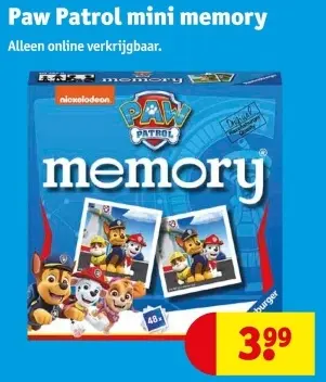 Aanbieding: Paw Patrol mini memory