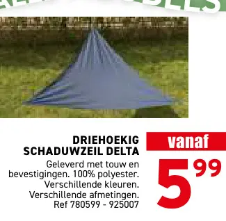 Promotie: Schaduwzeil delta