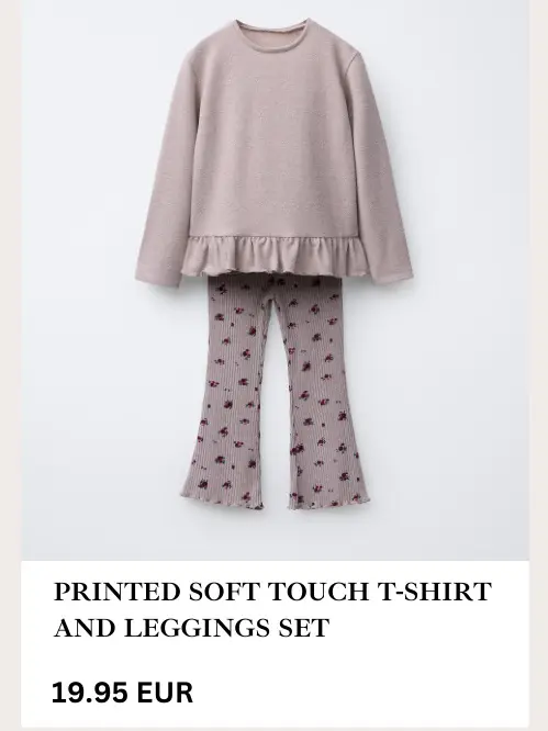 Offre: Printed soft touch t-shirt and leggings set