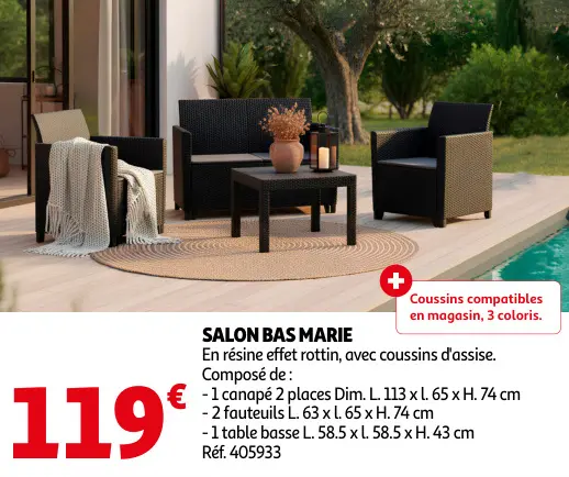 Promotie: Salon bas marie