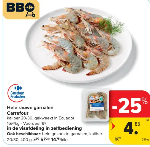 Promotie: Hele rauwe garnalen