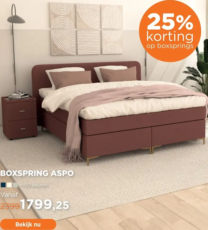 Aanbieding: Boxspring Aspo