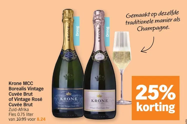 Promotie: Krone MCC Borealis Vintage Cuvée Brut of Vintage rosé