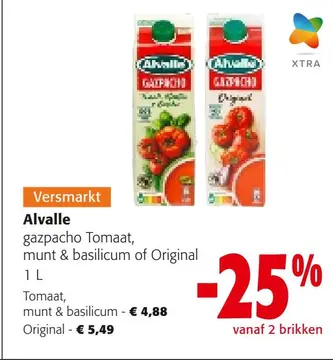 Offre: Alvalle gazpacho Tomaat, munt & basilicum of 