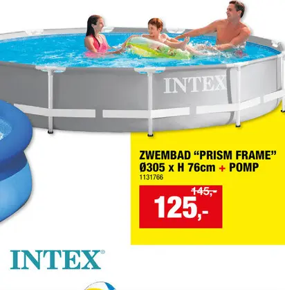Promotie: Intex Prism Frame zwembad 305x76 cm