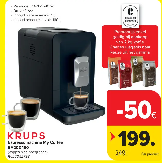 Promotie: Espressomachine My Coffee EA2004EO