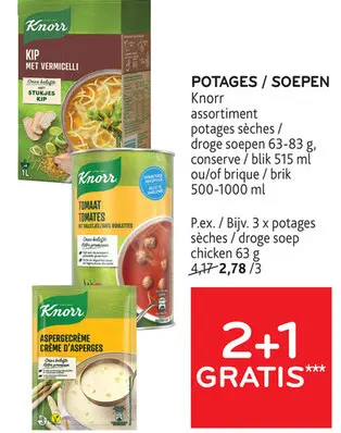 Offre: Knorr potages / soepen