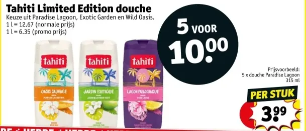 Promotie: Tahiti Limited Edition douche