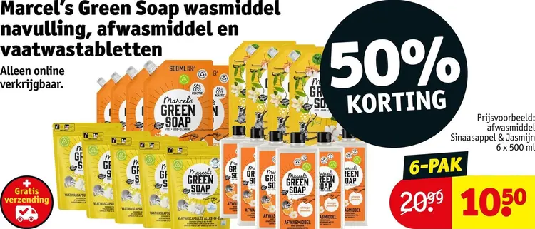 Aanbieding: Wasmiddel navulling, afwasmiddel en vaatwastabletten