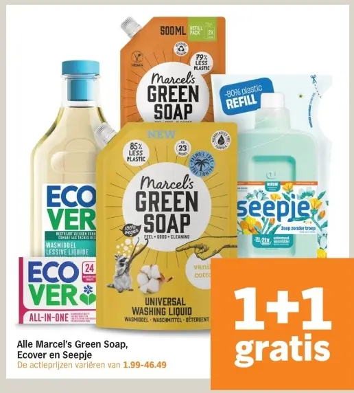 Aanbieding: Marcel's Green Soap, Ecover en Seepje
