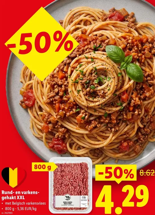 Promotie: Rund- en varkensgehakt XXL