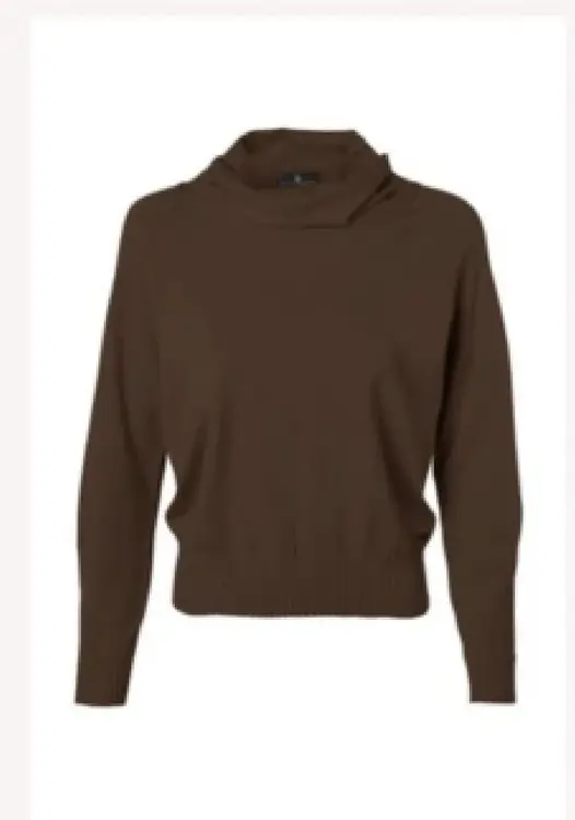 Aanbieding: Brown Turtleneck Sweater and Brown Leather Tr