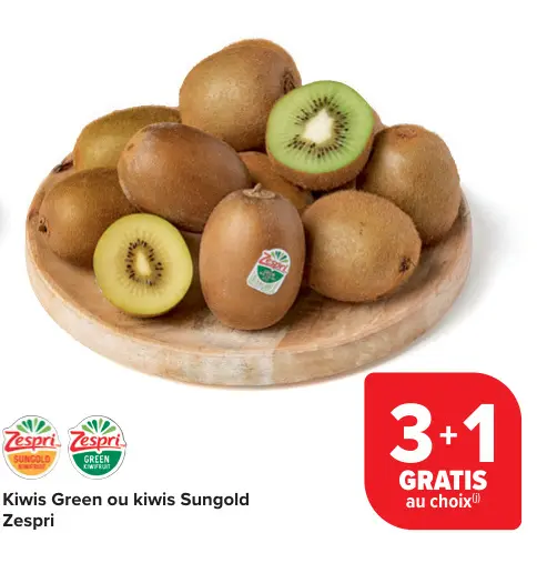 Offre: Kiwis Green ou kiwis Sungold