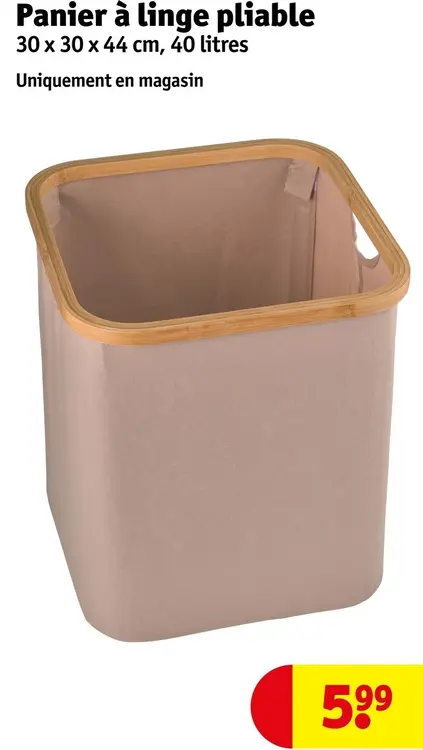 Offre: Panier à linge pliable