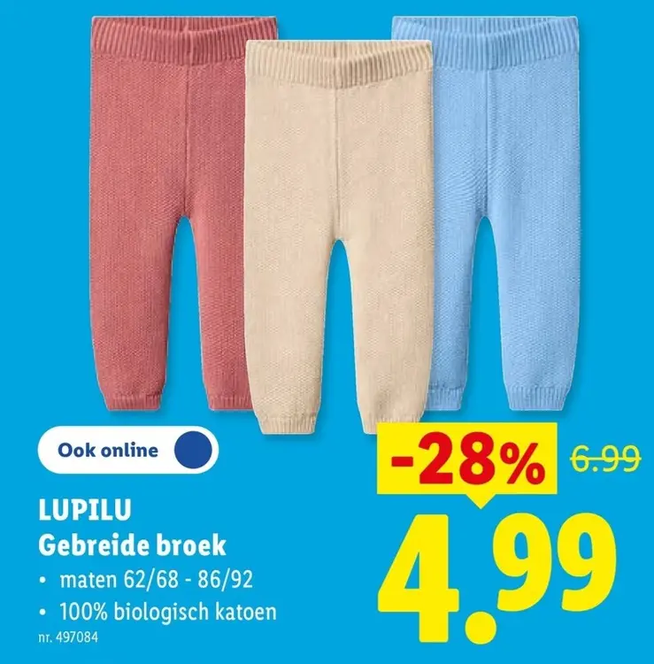 Promotie: LUPILU Gebreide broek