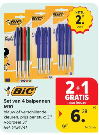 Promotie: Set van 4 balpennen M10