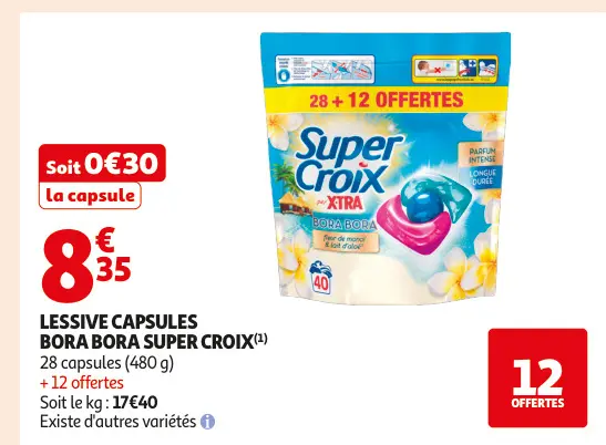 Aanbieding: Lessive capsules bora bora Super Croix