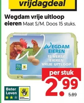 Aanbieding: Wegdam vrije uitloop eieren