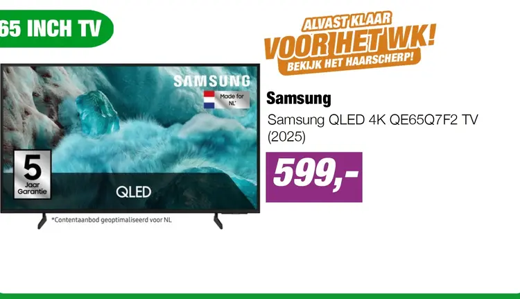 Aanbieding: Samsung QLED 4K QE65Q7F2 TV (2025)