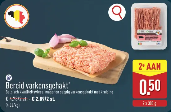 Promotie: Bereid varkensgehakt