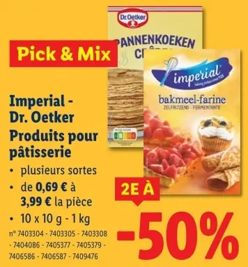 Offre: Produits pour pâtisserie