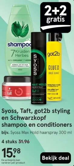 Aanbieding: Styling, shampoo en conditioners