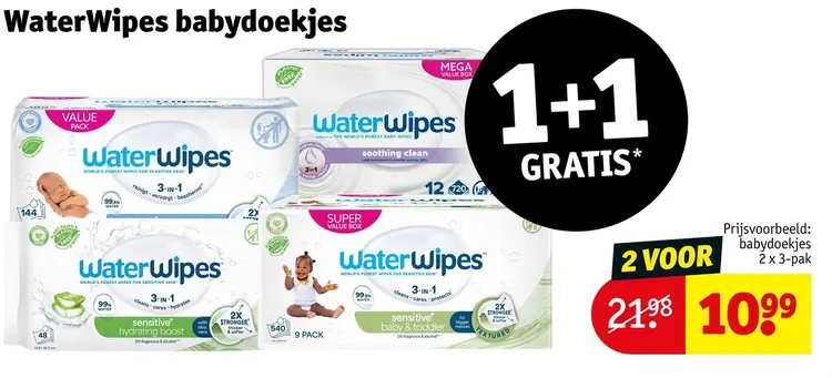 Aanbieding: WaterWipes babydoekjes